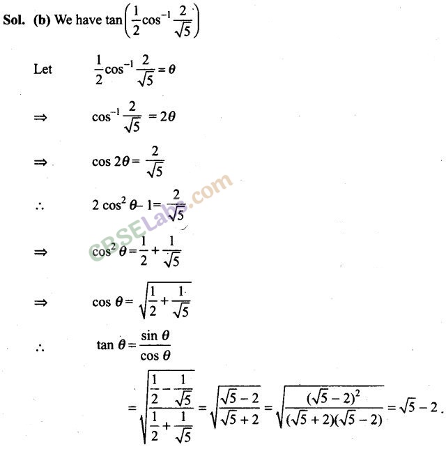 NCERT Exemplar Class 12 Maths Chapter 2 Inverse Trigonometric Functions Img 28