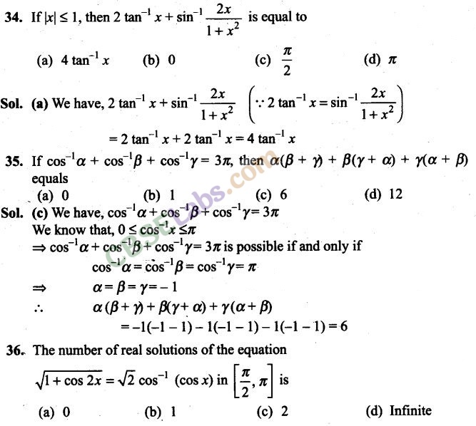NCERT Exemplar Class 12 Maths Chapter 2 Inverse Trigonometric Functions Img 29