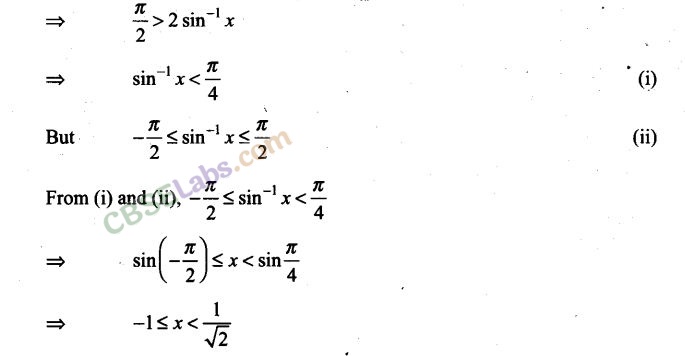 NCERT Exemplar Class 12 Maths Chapter 2 Inverse Trigonometric Functions Img 31
