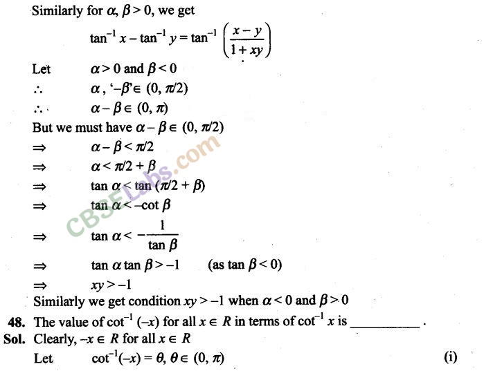 NCERT Exemplar Class 12 Maths Chapter 2 Inverse Trigonometric Functions Img 37