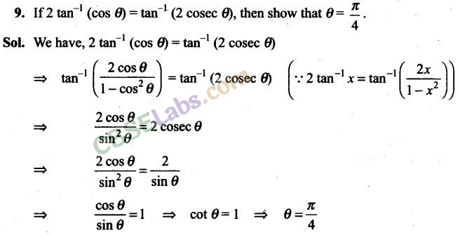 NCERT Exemplar Class 12 Maths Chapter 2 Inverse Trigonometric Functions Img 7