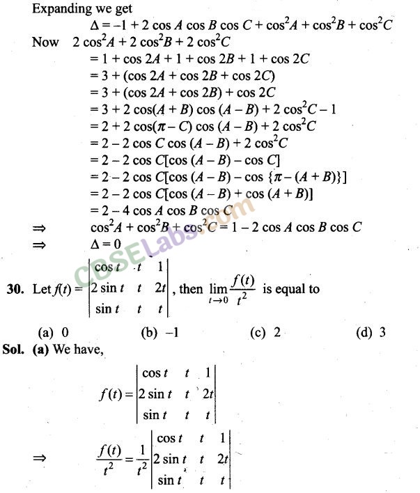 NCERT Exemplar Class 12 Maths Chapter 4 Determinants Img 35