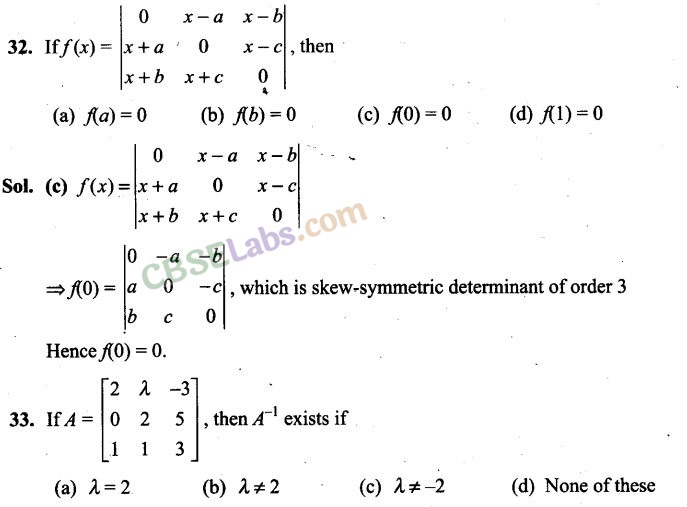 NCERT Exemplar Class 12 Maths Chapter 4 Determinants Img 38