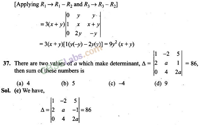 NCERT Exemplar Class 12 Maths Chapter 4 Determinants Img 42