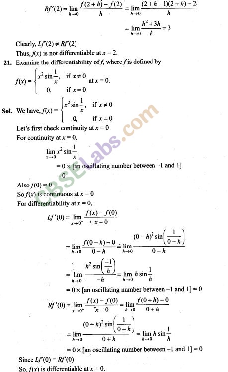 NCERT Exemplar Class 12 Maths Chapter 5 Continuity and Differentiability Img 11
