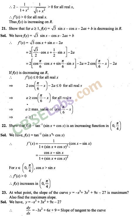 NCERT Exemplar Class 12 Maths Chapter 6 Application of Derivatives Img 11