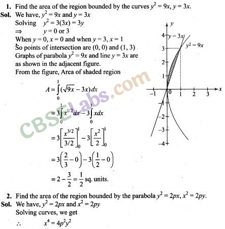 NCERT Exemplar Class 12 Maths Chapter 8 Applications of Integrals Img 1