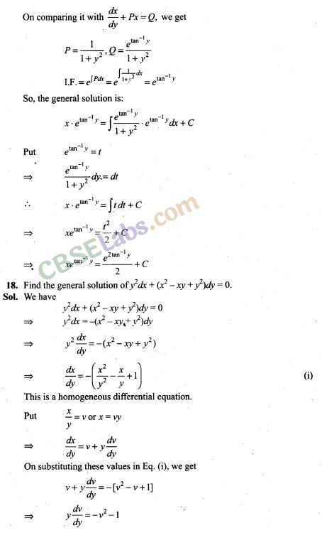 NCERT Exemplar Class 12 Maths Chapter 9 Differential Equations Img 13