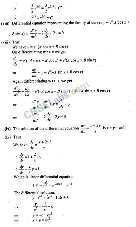 NCERT Exemplar Class 12 Maths Chapter 9 Differential Equations Img 47