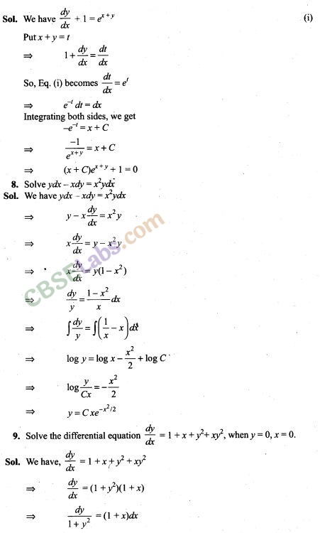 NCERT Exemplar Class 12 Maths Chapter 9 Differential Equations Img 6
