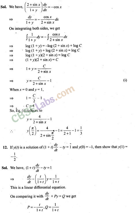 NCERT Exemplar Class 12 Maths Chapter 9 Differential Equations Img 8