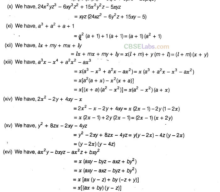 NCERT Exemplar Class 8 Maths Chapter 7 Algebraic Expressions, Identities and Factorisation img-121