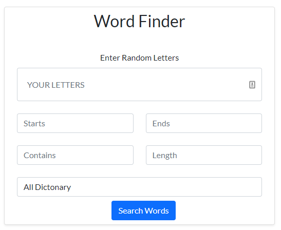 Word Finder Unscramble Guru