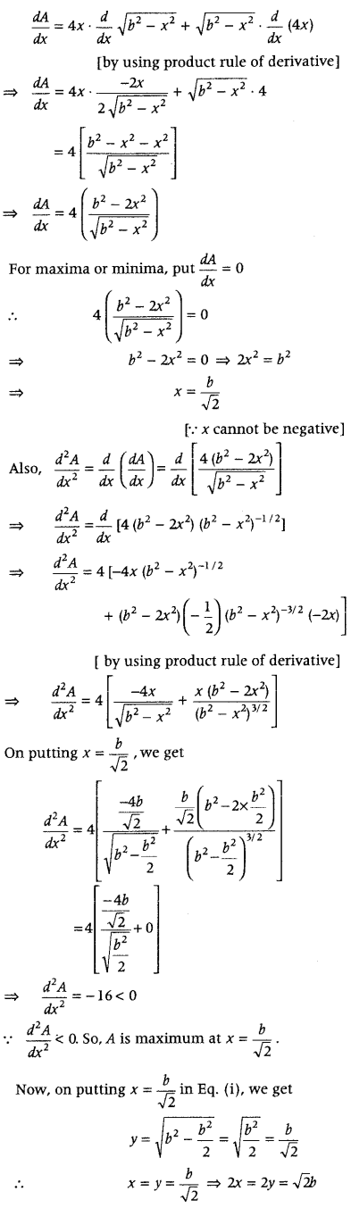 Application of Derivatives Class 12 Important Questions Chapter 6 101