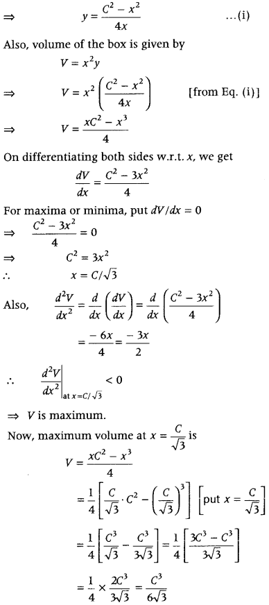 Application of Derivatives Class 12 Important Questions Chapter 6 94