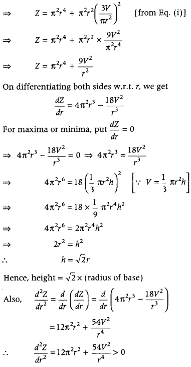 Application of Derivatives Class 12 Important Questions Chapter 6 97