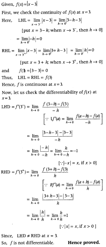 Continuity and Differentiability Class 12 Maths Important Questions Chapter 5 107