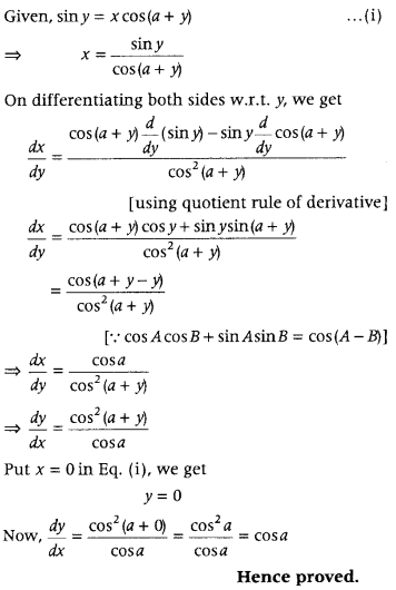 Continuity and Differentiability Class 12 Maths Important Questions Chapter 5 66