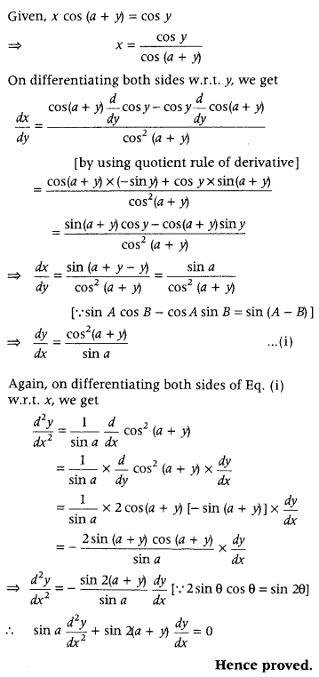 Continuity and Differentiability Class 12 Maths Important Questions Chapter 5 74