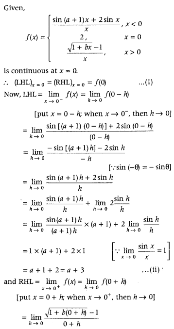 Continuity and Differentiability Class 12 Maths Important Questions Chapter 5 9