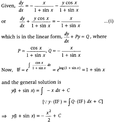 Differential Equations Class 12 Important Questions Chapter 9 19