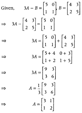 Matrices Class 12 Maths Important Questions Chapter 3 1