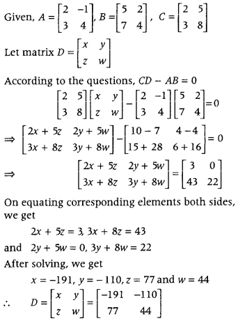 Matrices Class 12 Maths Important Questions Chapter 3 18