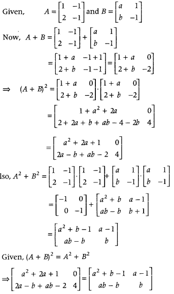 Matrices Class 12 Maths Important Questions Chapter 3 20