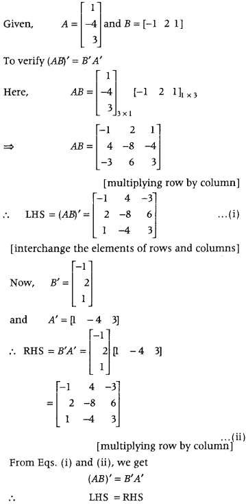 Matrices Class 12 Maths Important Questions Chapter 3 34