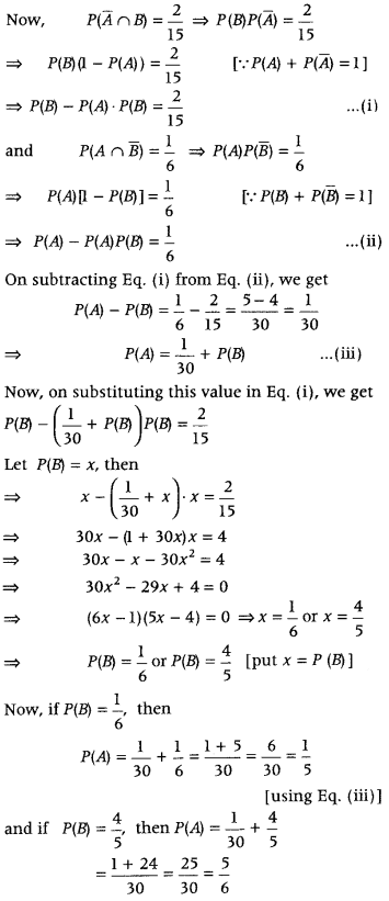 Probability Class 12 Maths Important Questions Chapter 13 14