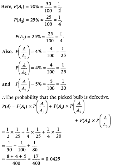 Probability Class 12 Maths Important Questions Chapter 13 34