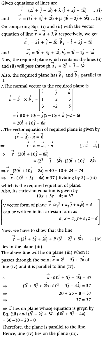Three Dimensional Geometry Class 12 Maths Important Questions Chapter 11 108