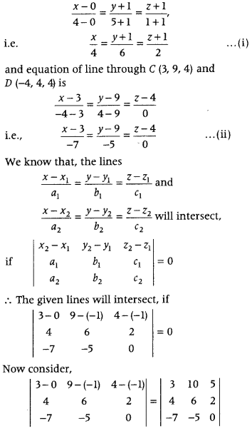 Three Dimensional Geometry Class 12 Maths Important Questions Chapter 11 20