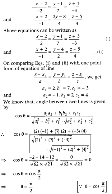 Three Dimensional Geometry Class 12 Maths Important Questions Chapter 11 34