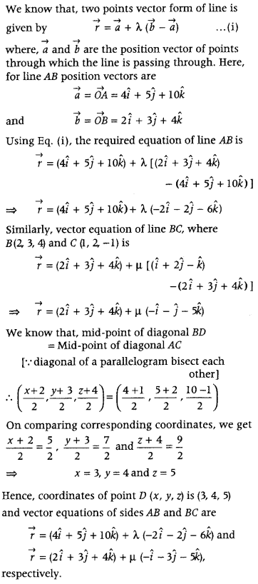 Three Dimensional Geometry Class 12 Maths Important Questions Chapter 11 48