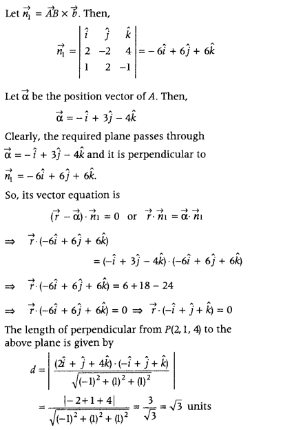 Three Dimensional Geometry Class 12 Maths Important Questions Chapter 11 73
