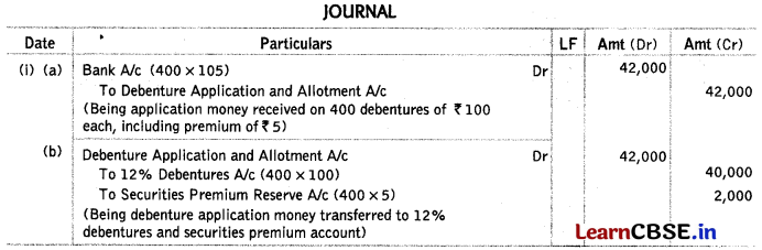 Issue and Redemption of Debentures Class 12 Important Questions and Answers Accountancy Chapter 7 Img 27