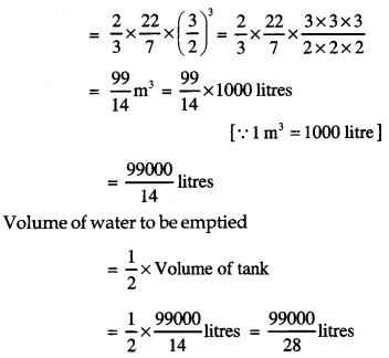 Surface Areas and Volumes Class 10 Extra Questions Maths Chapter 13 13
