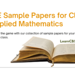 CBSE Sample Papers for Class 11 Applied Mathematics