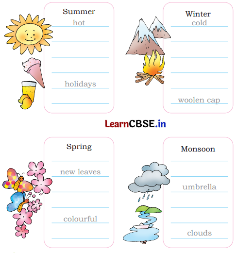 Mridang Class 1 English Solutions Chapter 8 The Four Seasons 10