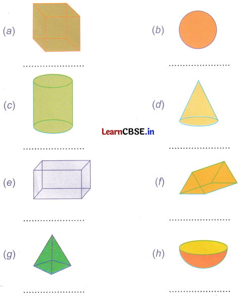 Shapes Around Us Class 4 Worksheet with Answers Maths Chapter 1 1